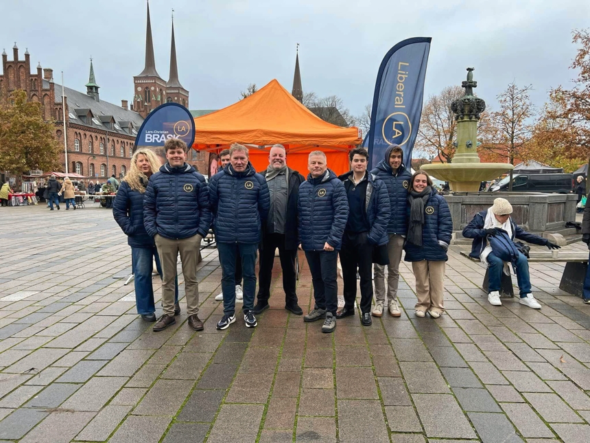 Liberal Alliances byrådsmedlemmer og kandidater samlet på Stændertorvet